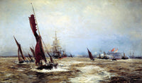 Commerce And Sea Power Painting William Lionel Wyllie Canvas Art Fine Art Print