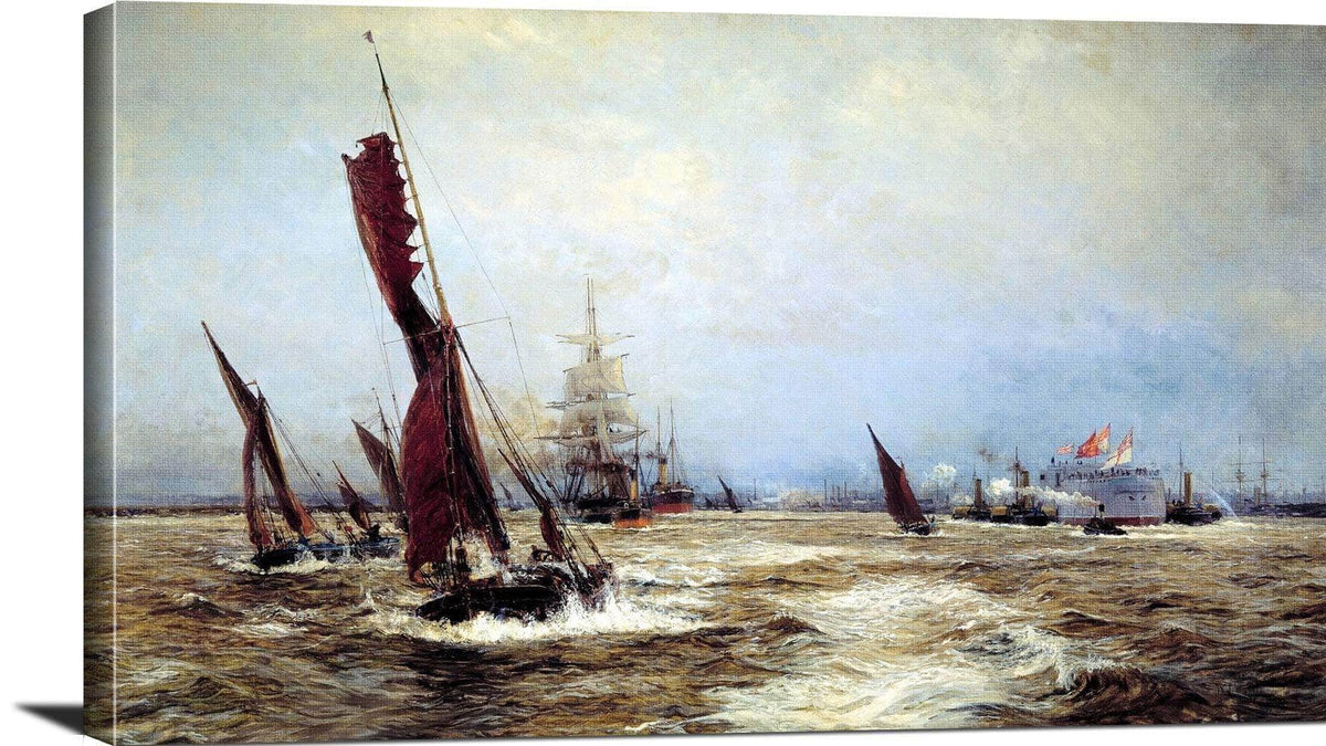 Commerce And Sea Power Painting William Lionel Wyllie Canvas Art Fine Art Print