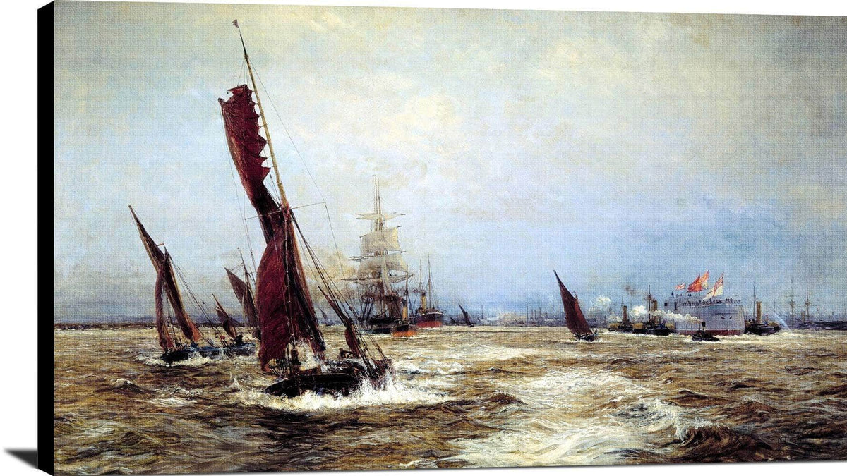 Commerce And Sea Power Painting William Lionel Wyllie Canvas Art Fine Art Print
