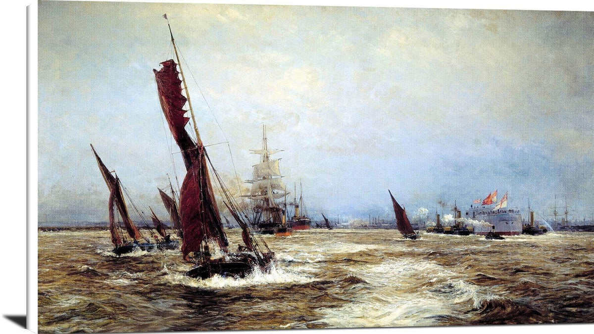 Commerce And Sea Power Painting William Lionel Wyllie Canvas Art Fine Art Print