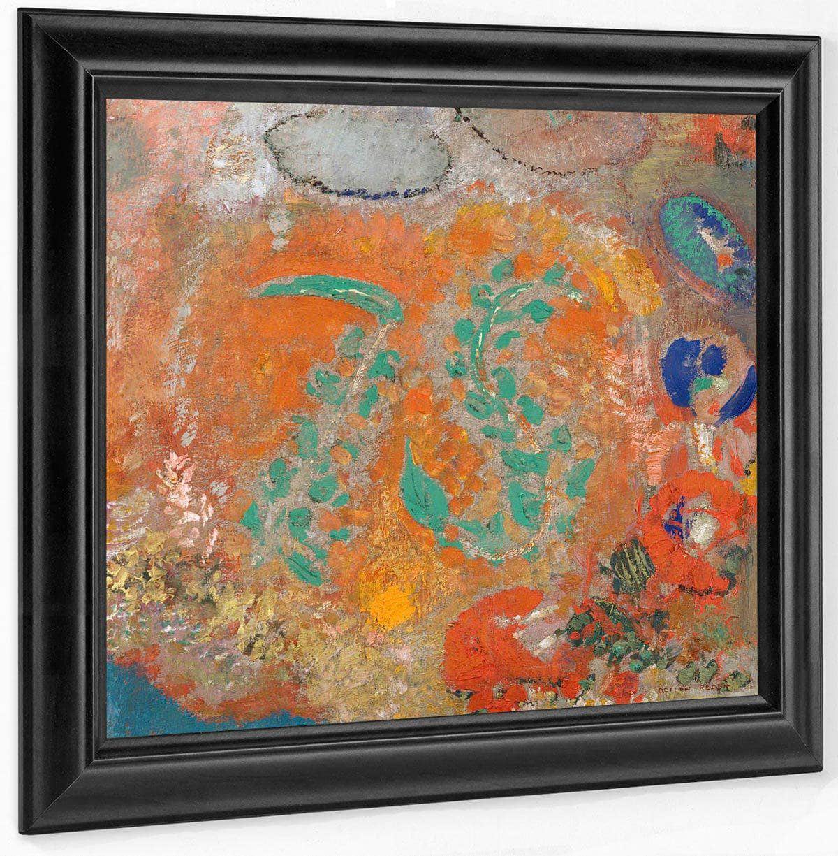 Composition Flowers Without A Vase By Odilon Redon Fine Art Print