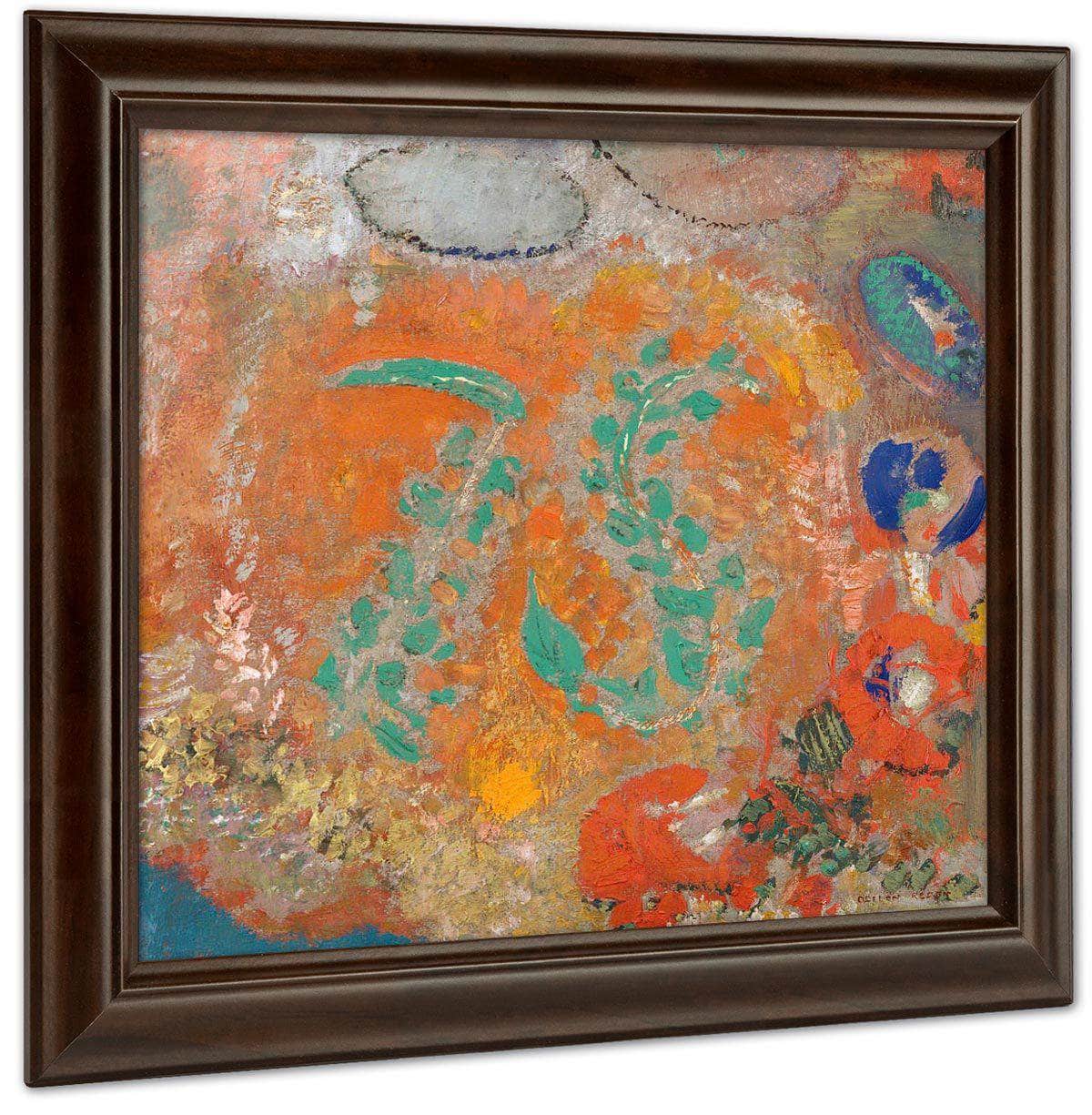 Composition Flowers Without A Vase By Odilon Redon Fine Art Print