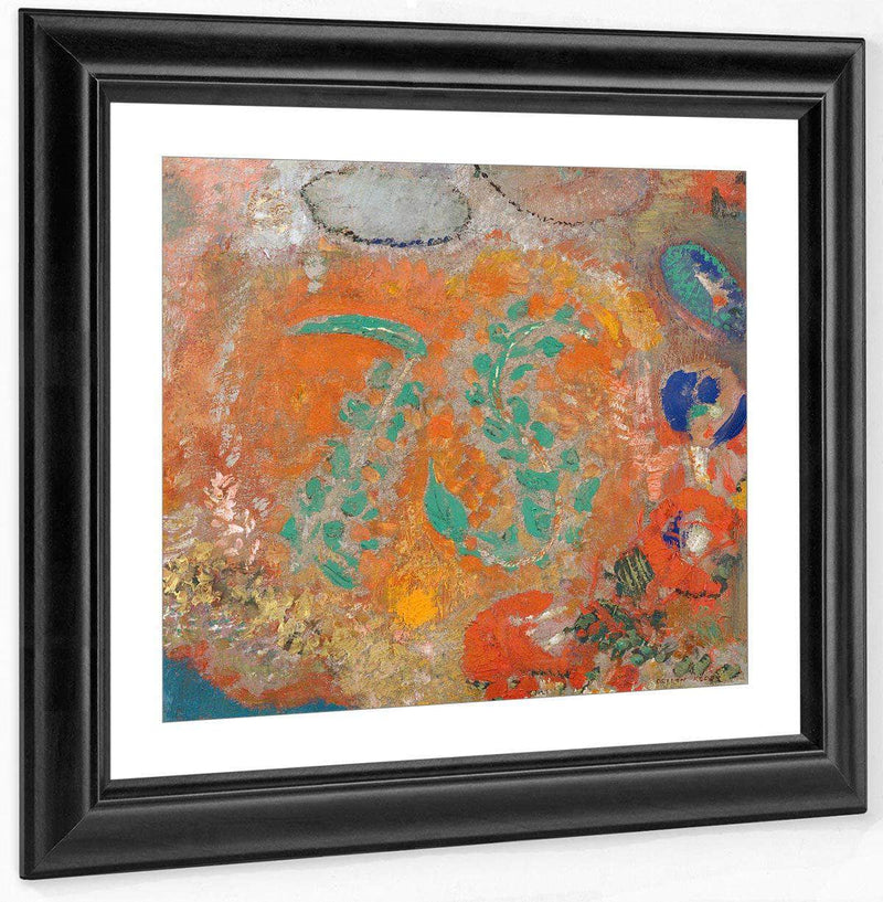 Composition Flowers Without A Vase By Odilon Redon Fine Art Print