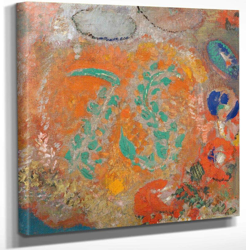 Composition Flowers Without A Vase By Odilon Redon Fine Art Print