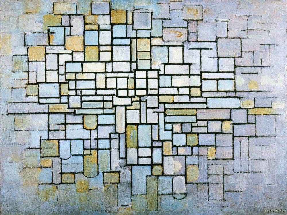 Composition In Blue Gray And Pink 1913 Oil On Canvas 880X1150Mm Kro Ller Mu Ller Museum Otterlo By Piet Mondrian Fine Art Print