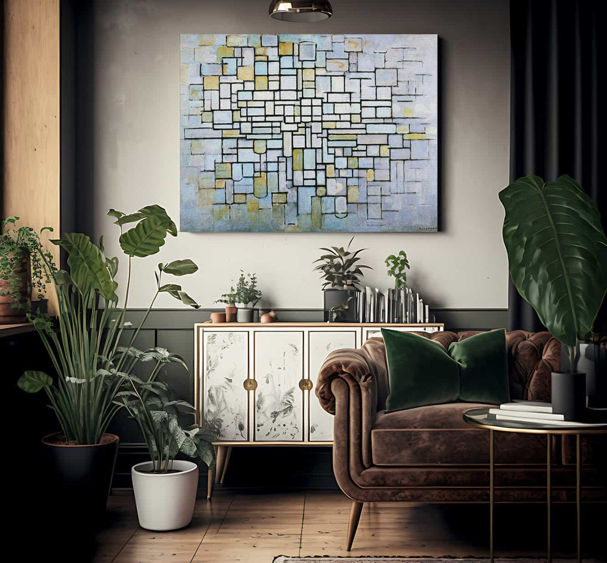 Composition In Blue Gray And Pink 1913 Oil On Canvas 880X1150Mm Kro Ller Mu Ller Museum Otterlo By Piet Mondrian Fine Art Print