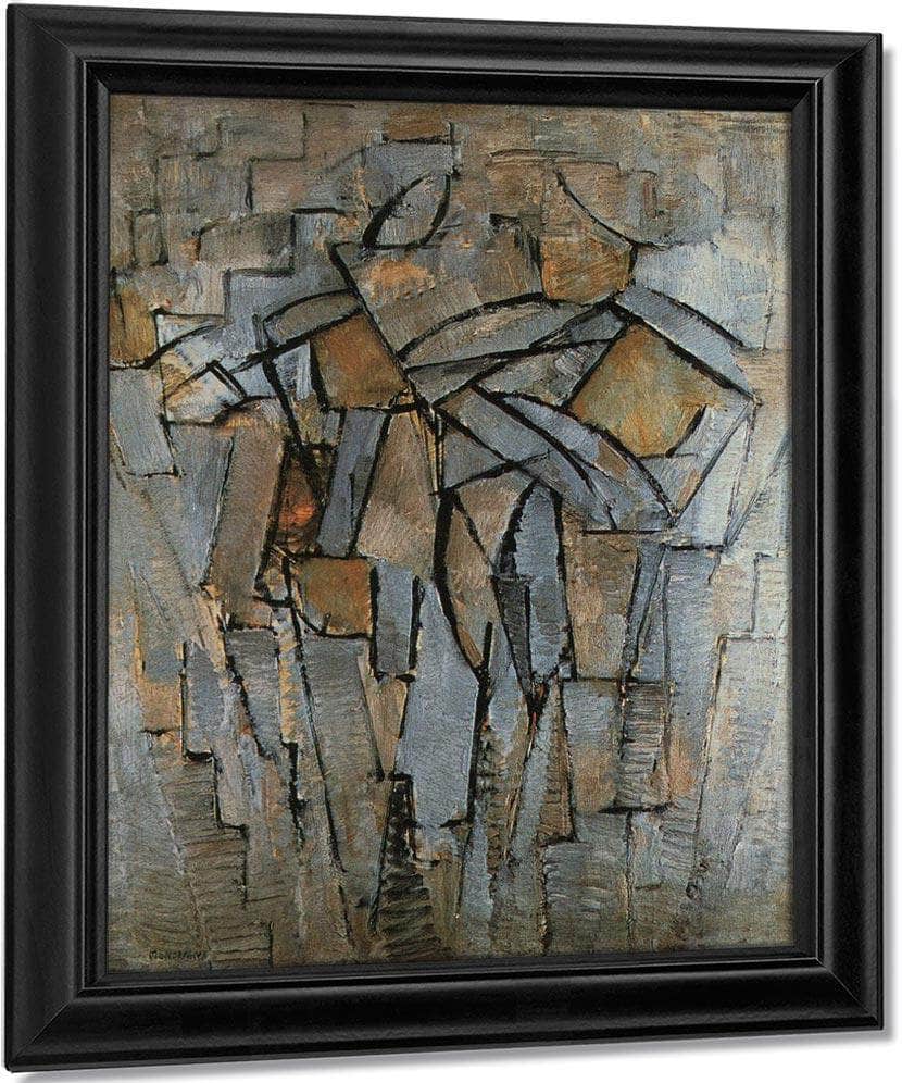 Composition In Grey Blue 1912 1913 Oil On Canvas 795X635Mm Thyssen Bornemisza Collection Lugano By Piet Mondrian Fine Art Print