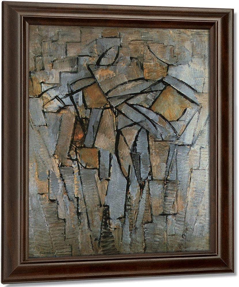 Composition In Grey Blue 1912 1913 Oil On Canvas 795X635Mm Thyssen Bornemisza Collection Lugano By Piet Mondrian Fine Art Print