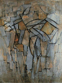 Composition In Grey Blue 1912 1913 Oil On Canvas 795X635Mm Thyssen Bornemisza Collection Lugano By Piet Mondrian Fine Art Print