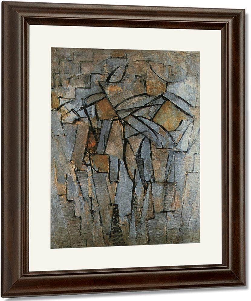 Composition In Grey Blue 1912 1913 Oil On Canvas 795X635Mm Thyssen Bornemisza Collection Lugano By Piet Mondrian Fine Art Print