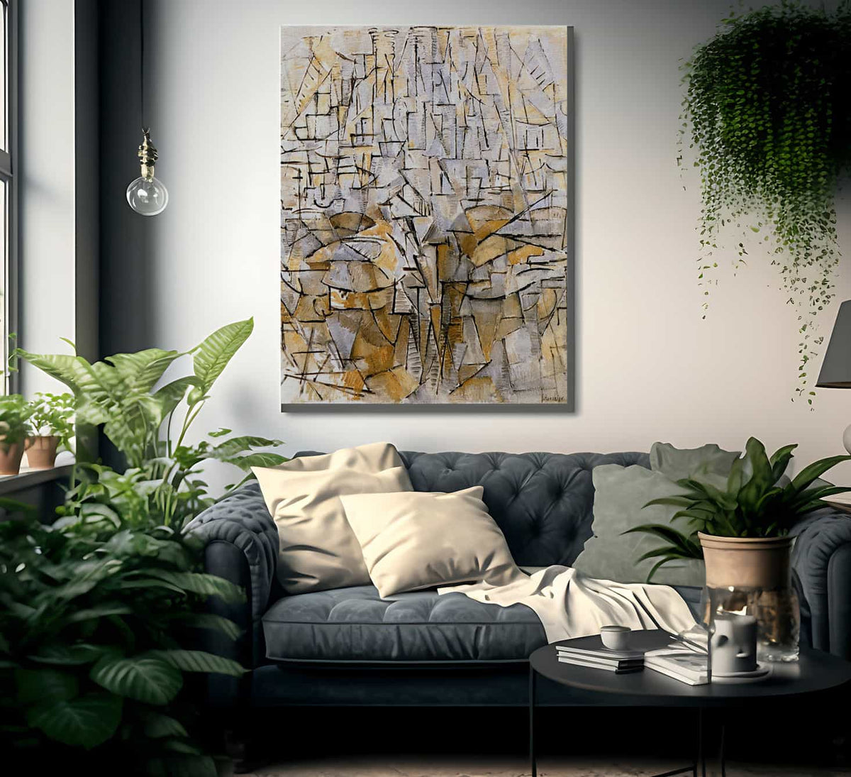 Composition No 3 1912 1913 Oil On Canvas 950X800Mm Haags Gemeentenmuseum Hague By Piet Mondrian Fine Art Print