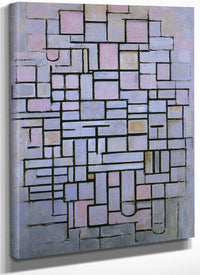 Composition No 6 1914 Oil On Canvas 880X610Mm Haags Gemeentenmuseum By Piet Mondrian Fine Art Print