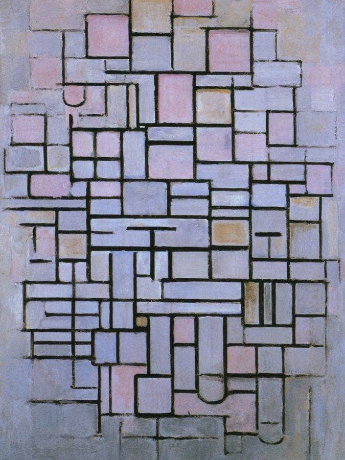 Composition No 6 1914 Oil On Canvas 880X610Mm Haags Gemeentenmuseum By Piet Mondrian Fine Art Print