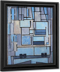 Composition No 9 Blue Facade 1913 1914 Oil On Canvas 952X675Mm Private Collection By Piet Mondrian Fine Art Print