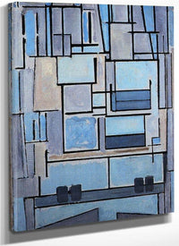 Composition No 9 Blue Facade 1913 1914 Oil On Canvas 952X675Mm Private Collection By Piet Mondrian Fine Art Print