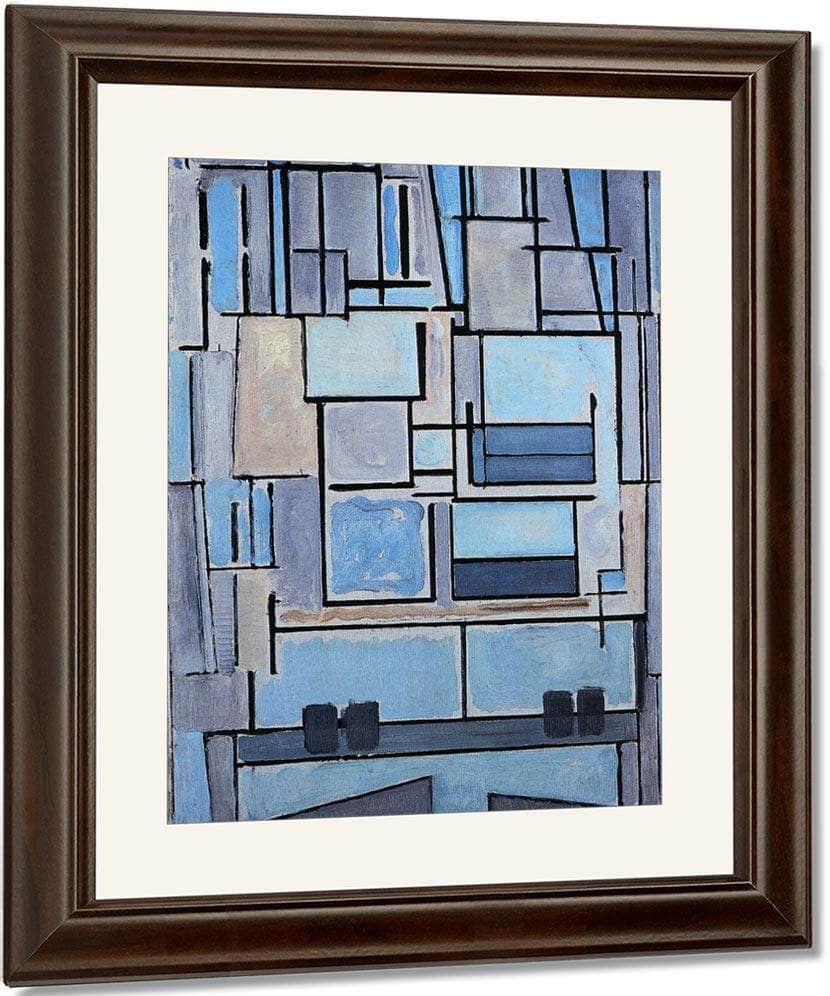 Composition No 9 Blue Facade 1913 1914 Oil On Canvas 952X675Mm Private Collection By Piet Mondrian Fine Art Print