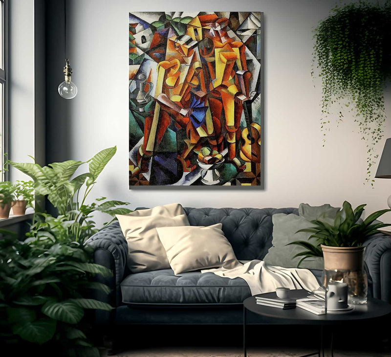 Composition With Figures 1913 160X124 3Cm By Liubov Popova Fine Art Print
