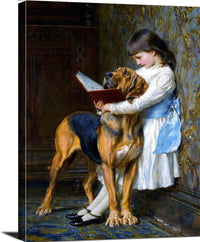 Compulsory Education Painting Briton Riviere Canvas Art Fine Art Print