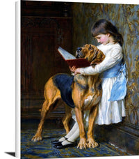 Compulsory Education Painting Briton Riviere Canvas Art Fine Art Print