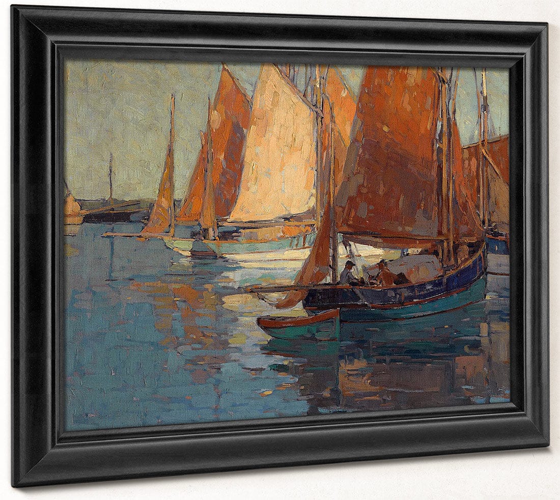 Concarneau Harbor By Edgar Payne1 Fine Art Print