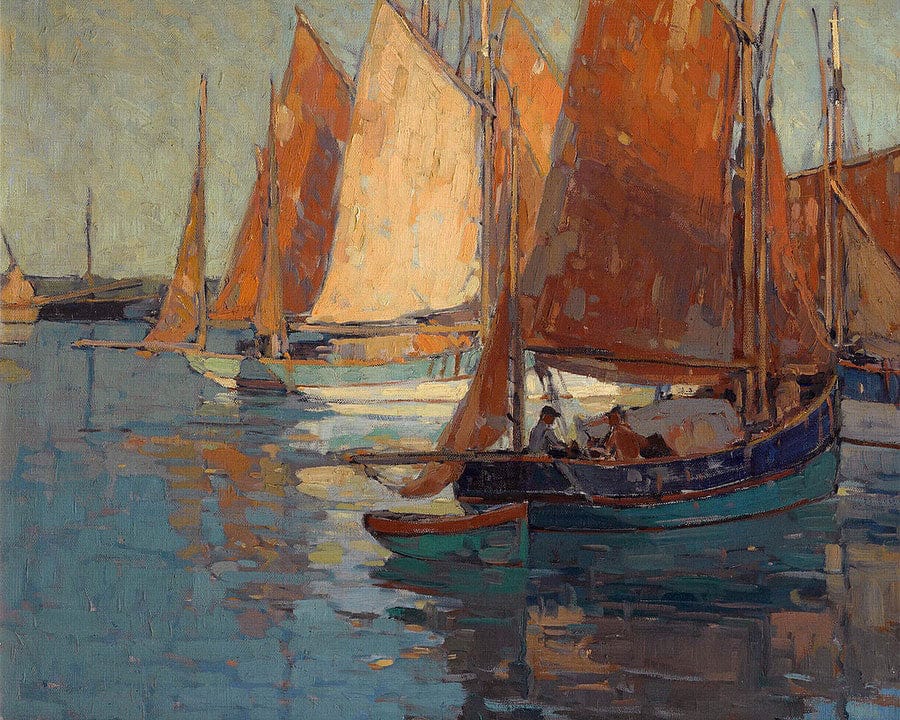 Concarneau Harbor By Edgar Payne1 Fine Art Print