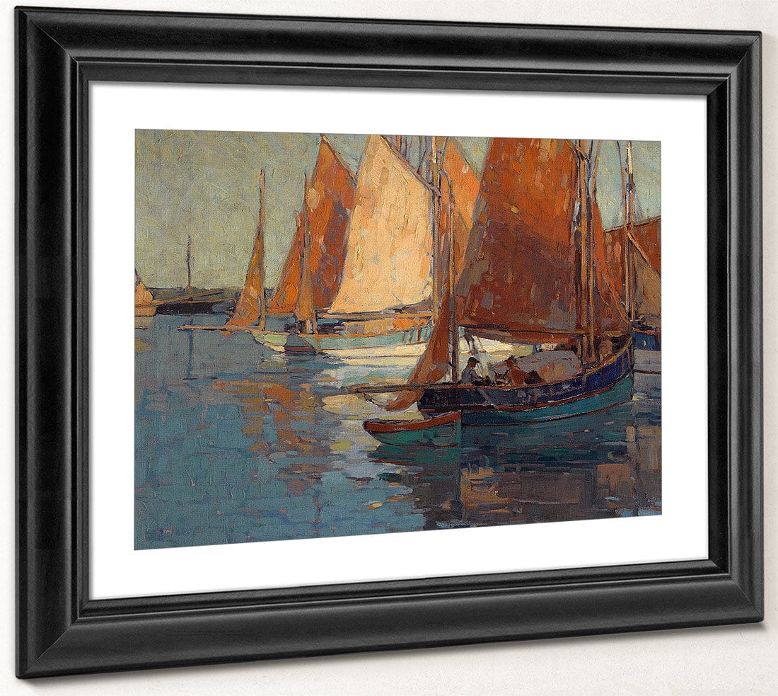 Concarneau Harbor By Edgar Payne1 Fine Art Print