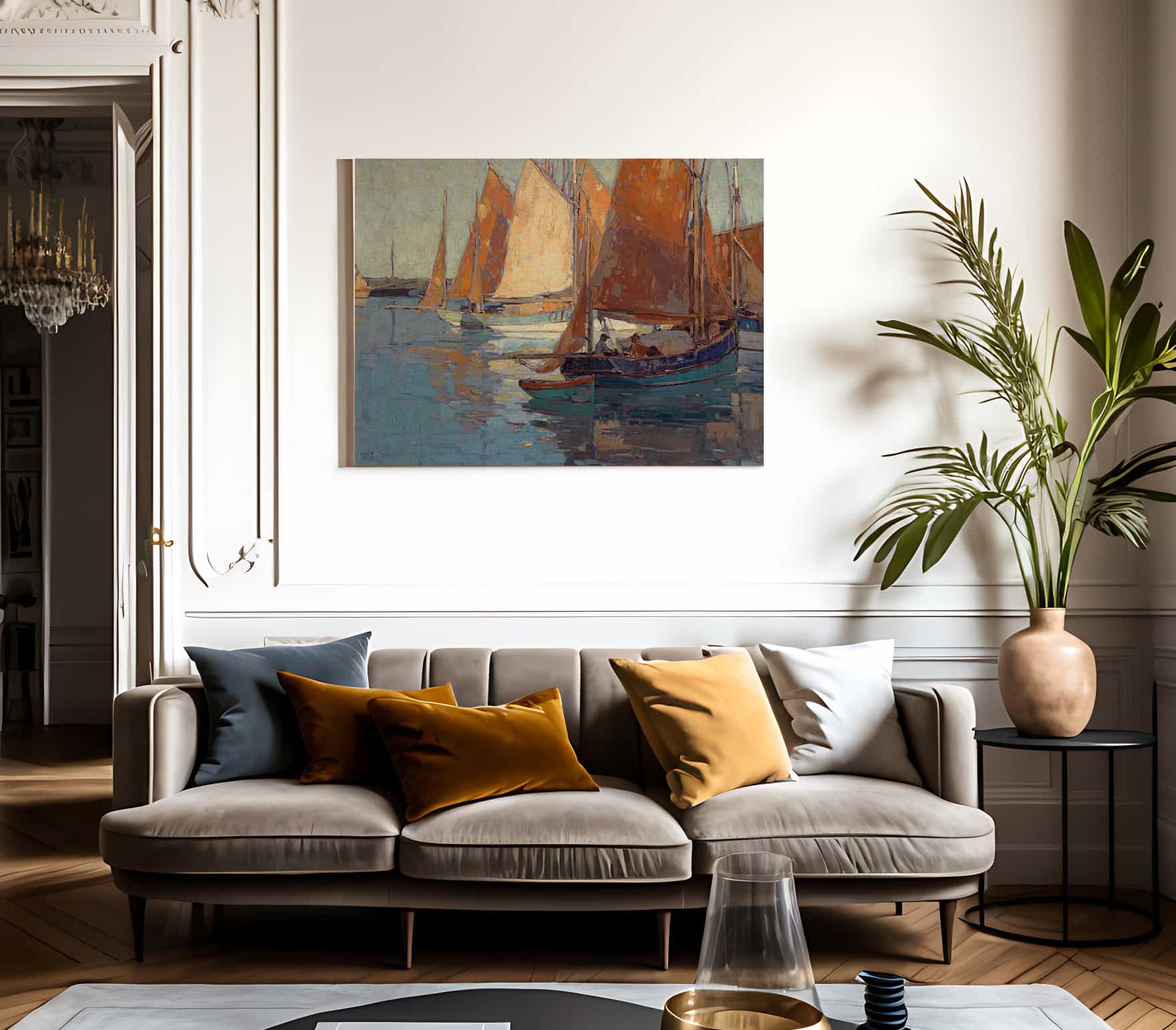 Concarneau Harbor By Edgar Payne1 Fine Art Print