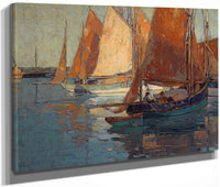 Concarneau Harbor By Edgar Payne1 Fine Art Print