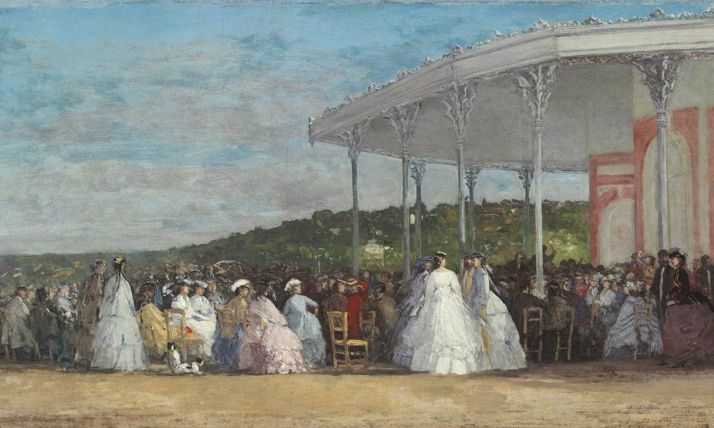 Concert At The Casino Of Deauville By Eugene Boudin Fine Art Print