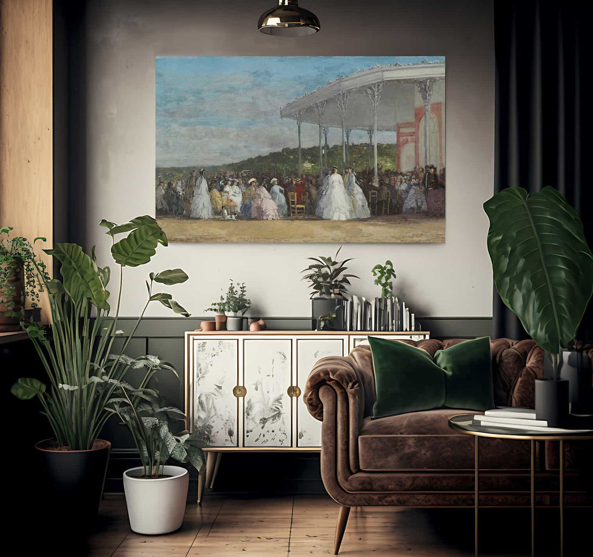 Concert At The Casino Of Deauville By Eugene Boudin Fine Art Print