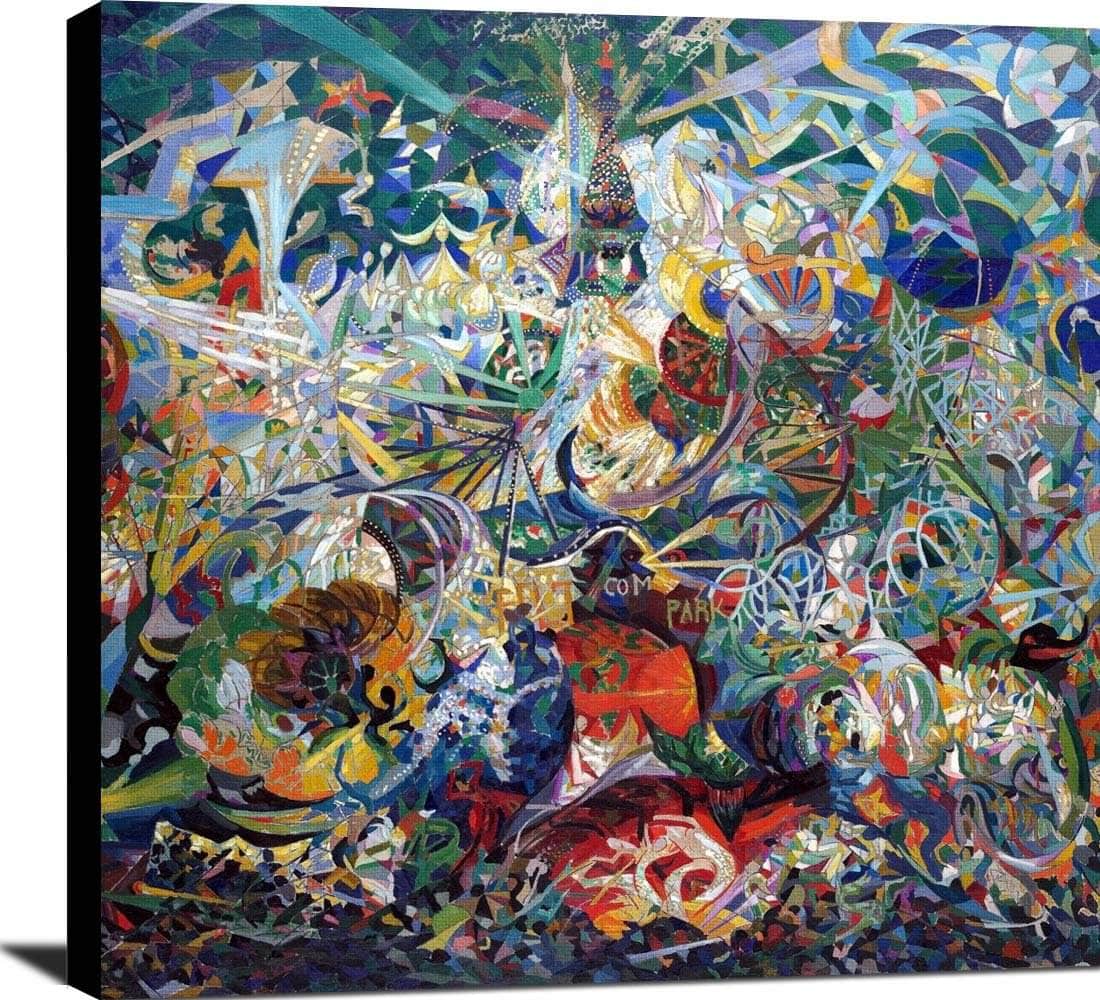 Coney Island American Dreamland Painting Joseph Stella Canvas Art Fine Art Print