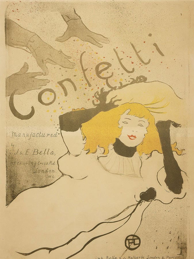 Confetti 2 By Henri Marie Raymond De Toulouse Lautrec Monfa Fine Art Print