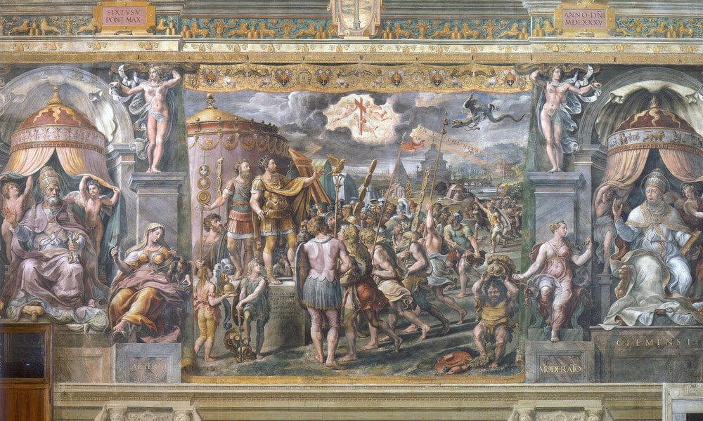 Constantine's Vision Of The Cross By Raphael Fine Art Print