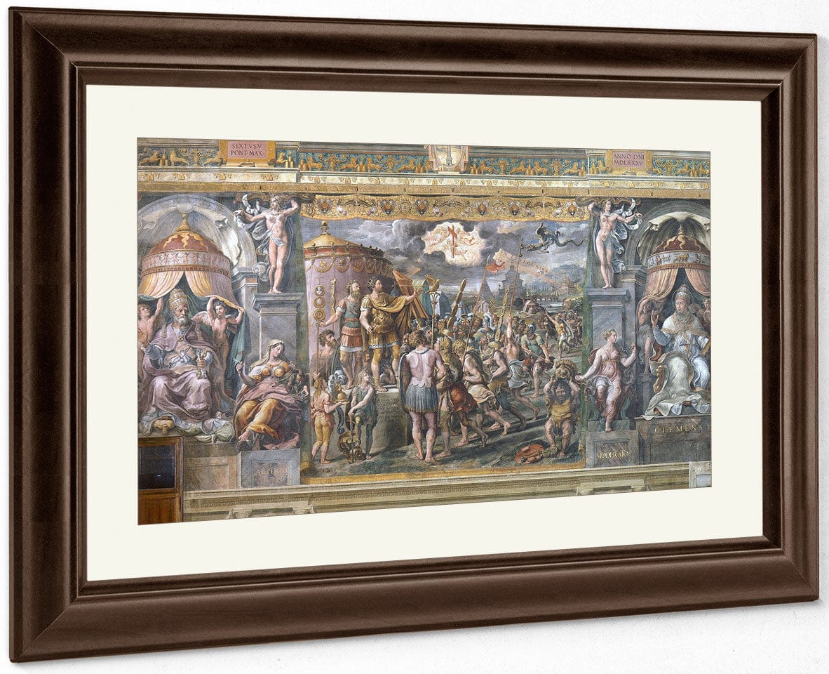 Constantine's Vision Of The Cross By Raphael Fine Art Print