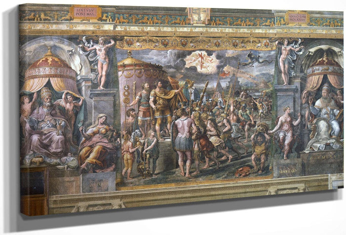 Constantine's Vision Of The Cross By Raphael Fine Art Print