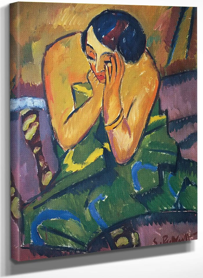 Contemplative Woman M9 Karl Schmidt Rottluff Fine Art Print