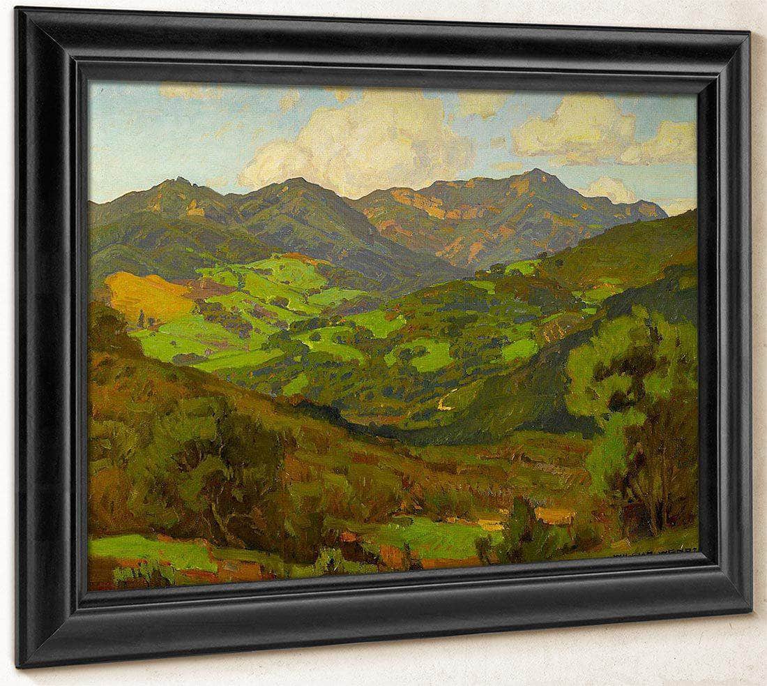 Converging Fields (Mountains Of Malibu) By William Wendt Fine Art Print