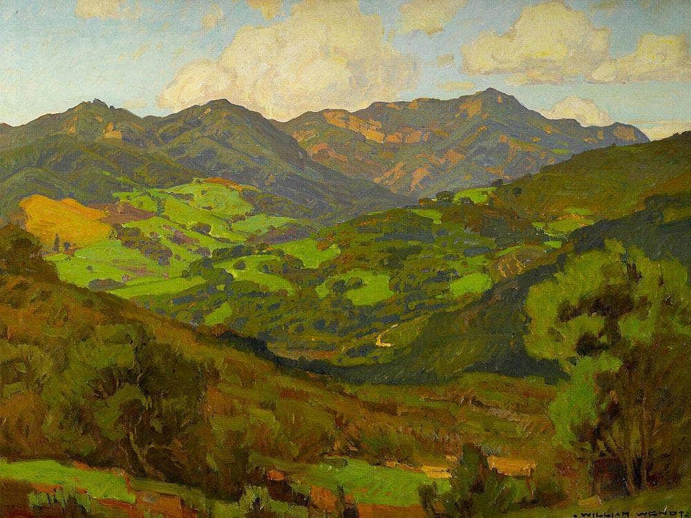 Converging Fields (Mountains Of Malibu) By William Wendt Fine Art Print