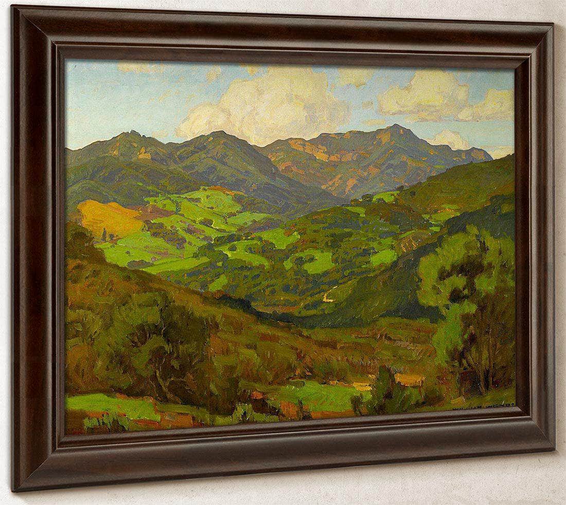 Converging Fields (Mountains Of Malibu) By William Wendt Fine Art Print