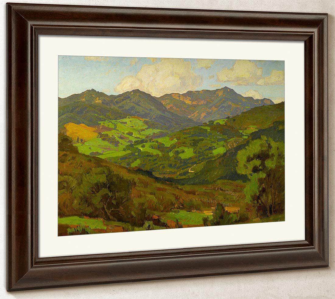 Converging Fields (Mountains Of Malibu) By William Wendt Fine Art Print