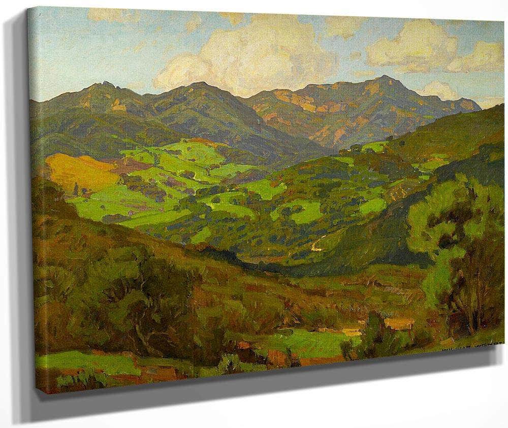 Converging Fields (Mountains Of Malibu) By William Wendt Fine Art Print