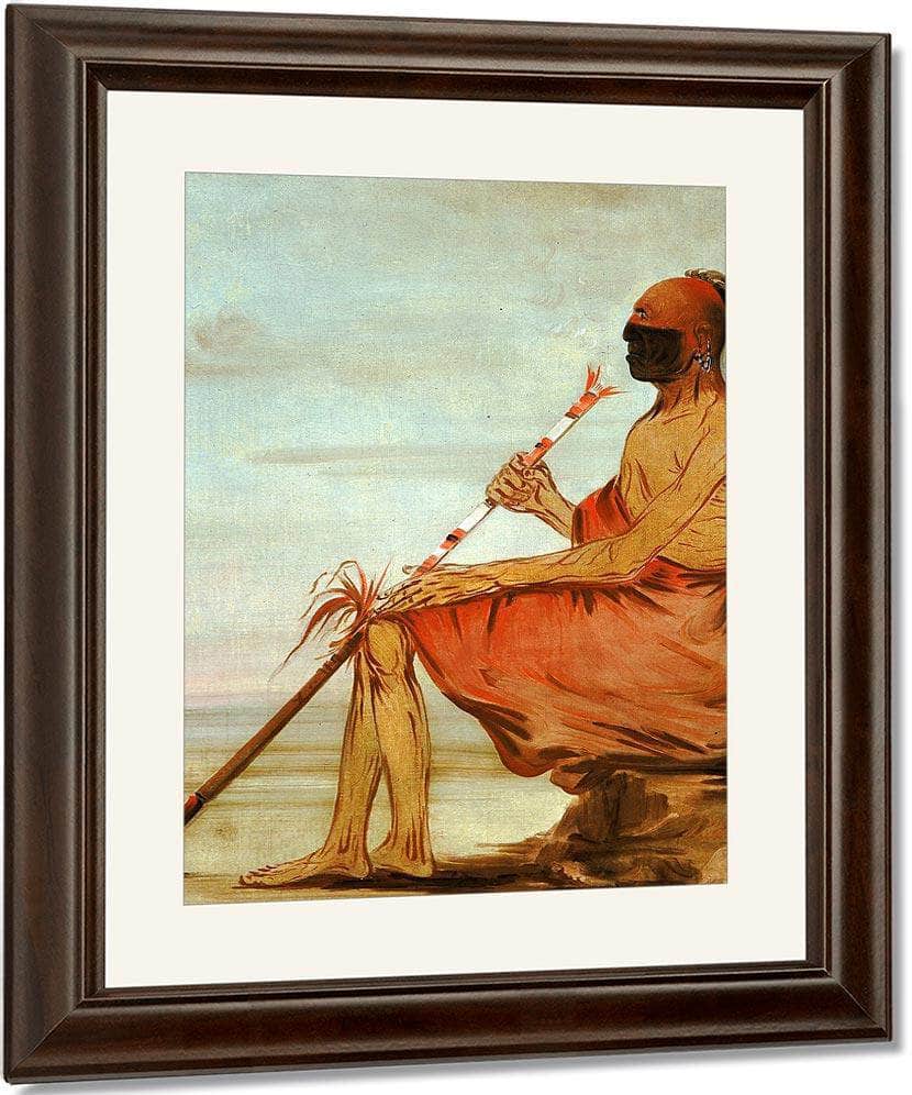 Coo Coo Coo, The Owl, An Aged Chief By George Catlin Fine Art Print