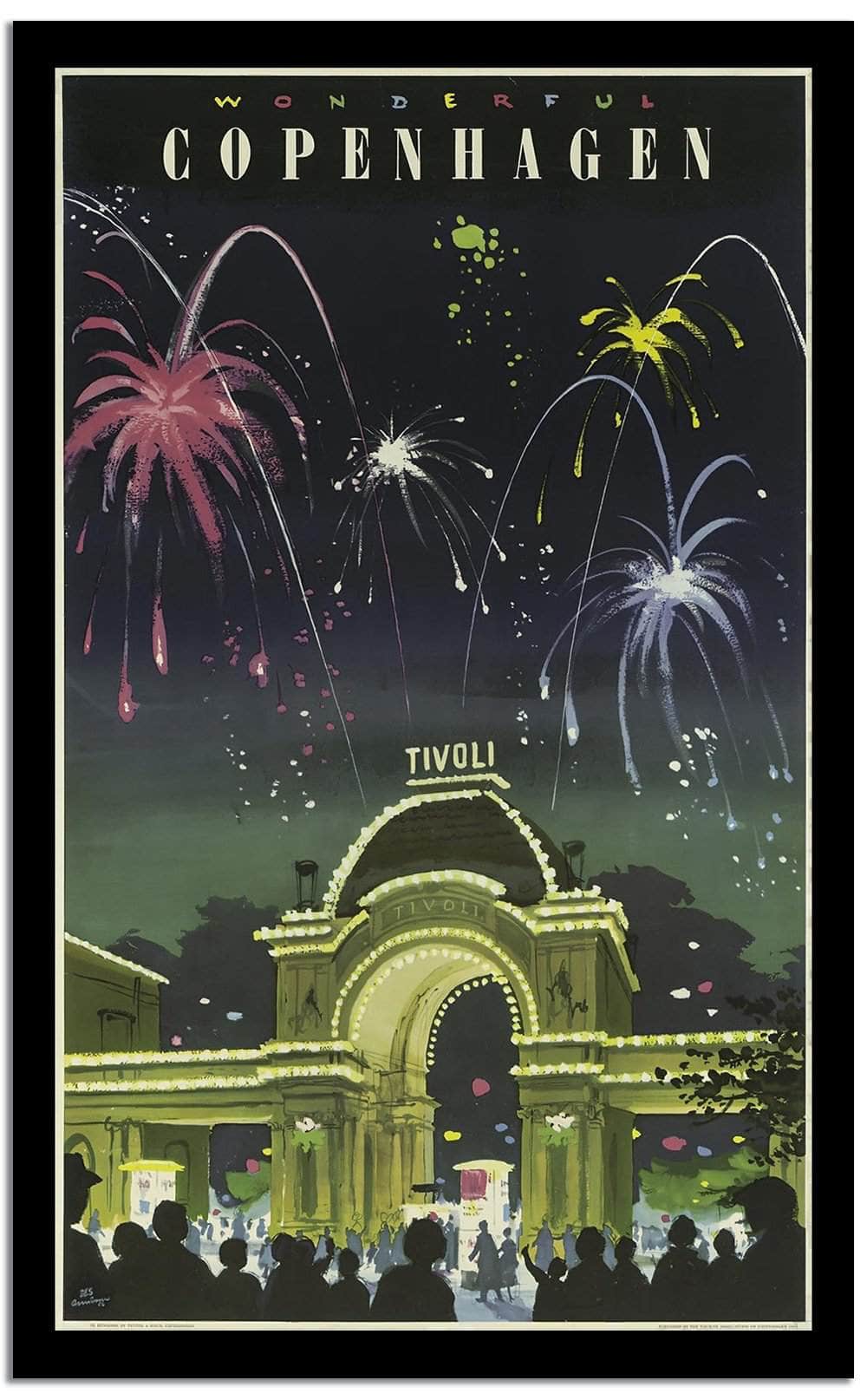 Copenhagen  Vintage Postera Fine Art Print
