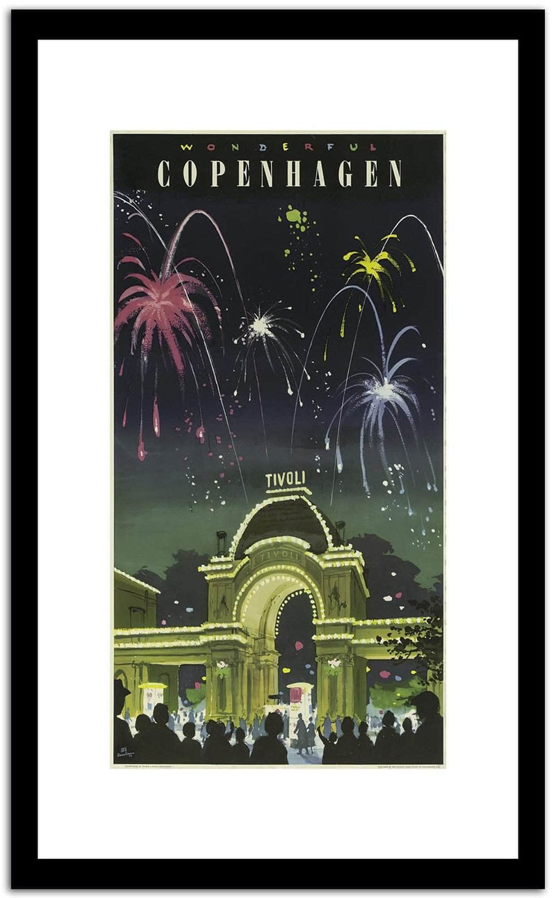Copenhagen  Vintage Postera Fine Art Print