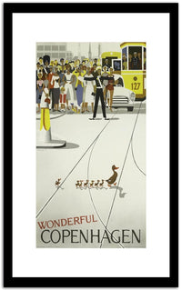 Copenhagen  Vintage Posterb Fine Art Print