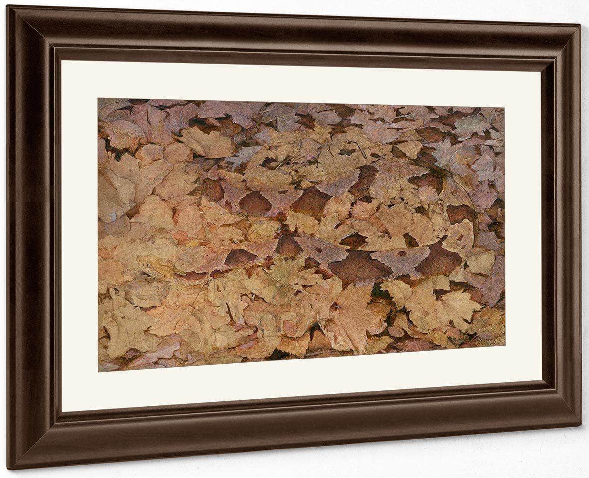 Copperhead Snake On Dead Leaves, Study For Book Concealing Coloration In The Animal Kingdom By Abbott Handerson Thayer Fine Art Print