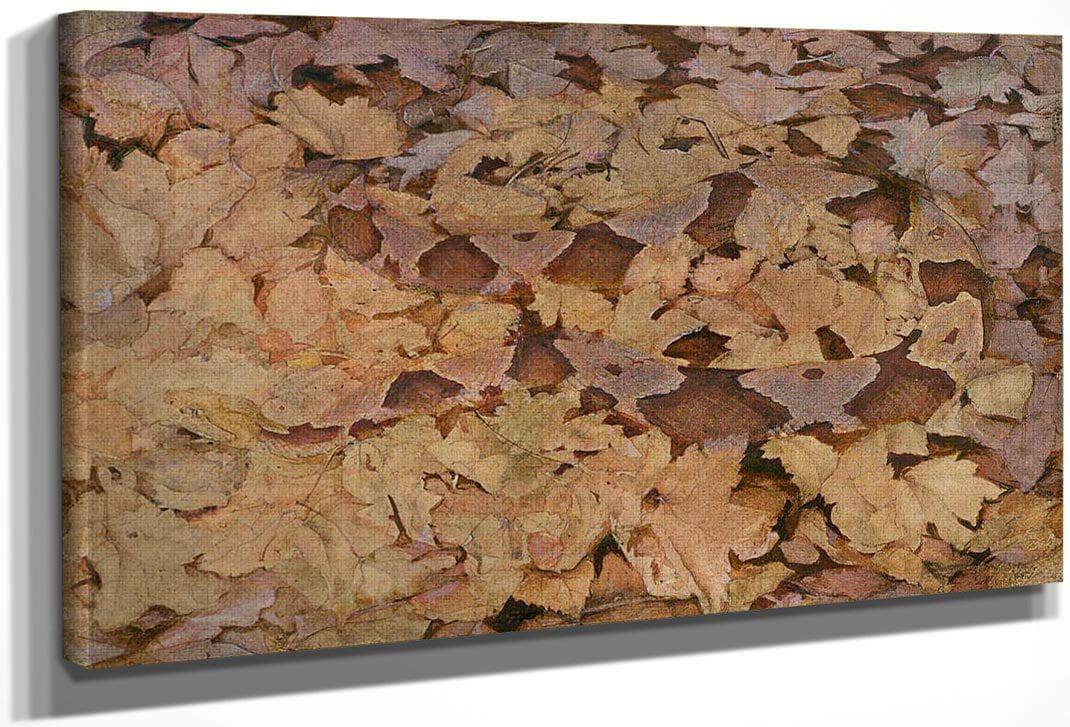 Copperhead Snake On Dead Leaves, Study For Book Concealing Coloration In The Animal Kingdom By Abbott Handerson Thayer Fine Art Print