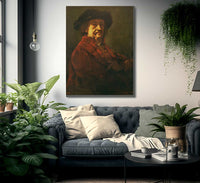 Copy Of A Rembrandt Self Portrait By Jean Desire Gustave Courbet Fine Art Print