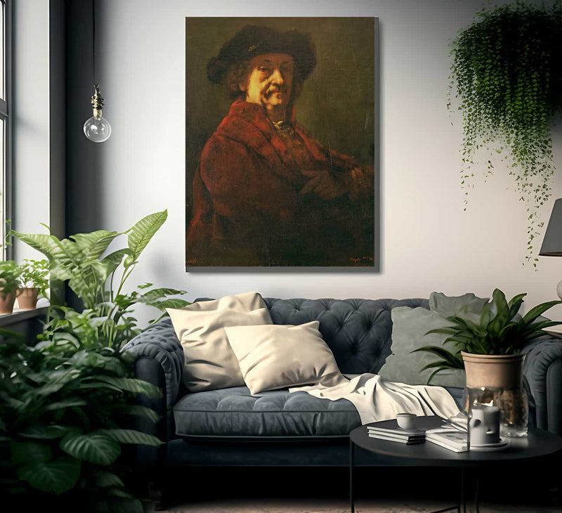 Copy Of A Rembrandt Self Portrait By Jean Desire Gustave Courbet Fine Art Print