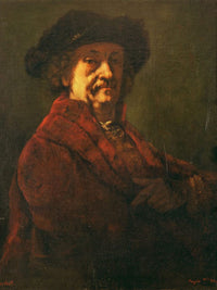 Copy Of A Rembrandt Self Portrait By Jean Desire Gustave Courbet Fine Art Print